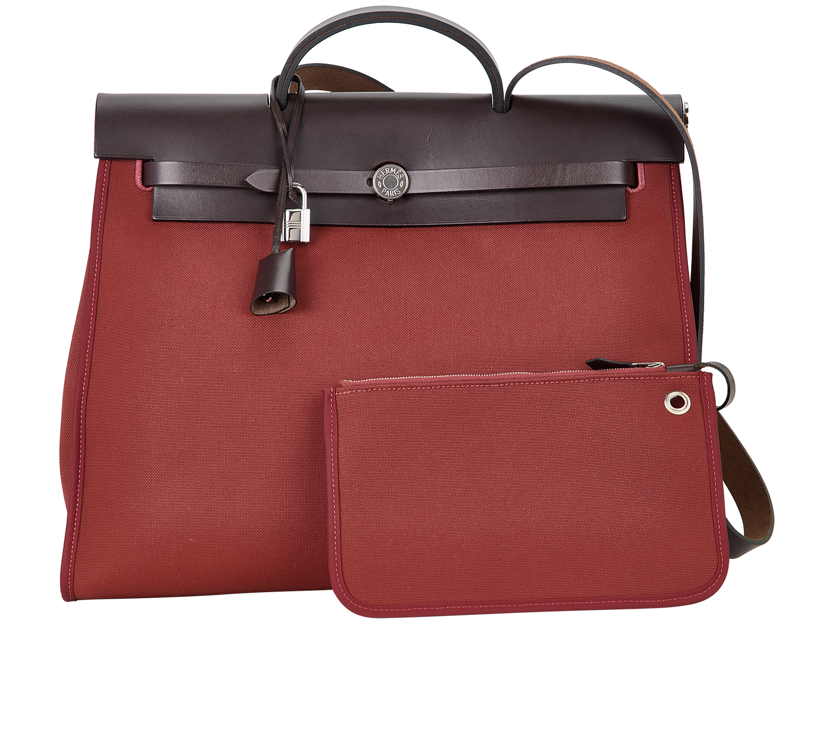 Herbag 39 Messenger, &pound;1,800, Handbags, Brown/Burgundy, Canvas/Leather, Other view